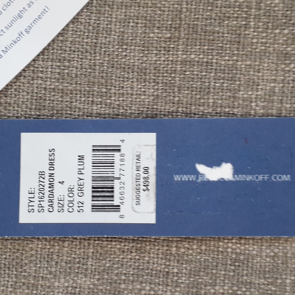 Rebecca minkoff cardamon grey plum suede dress Nwt size 4 - Picture 14 of 15